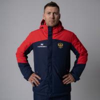 Утепленная куртка NORDSKI Mount dark blue/red с гербом на груди