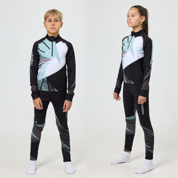 Гоночный костюм Nordski Jr. Heat Black/Ice Mint