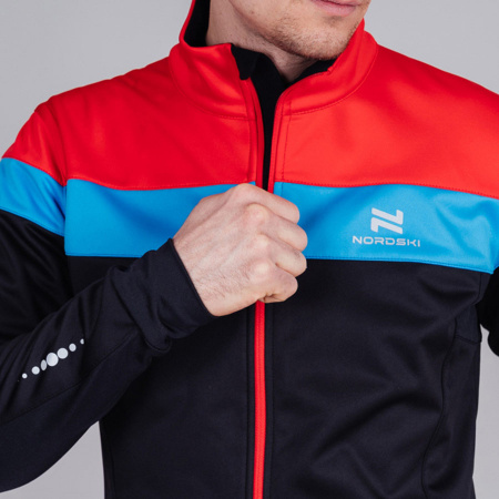 Разминочная куртка Nordski Drive black/red