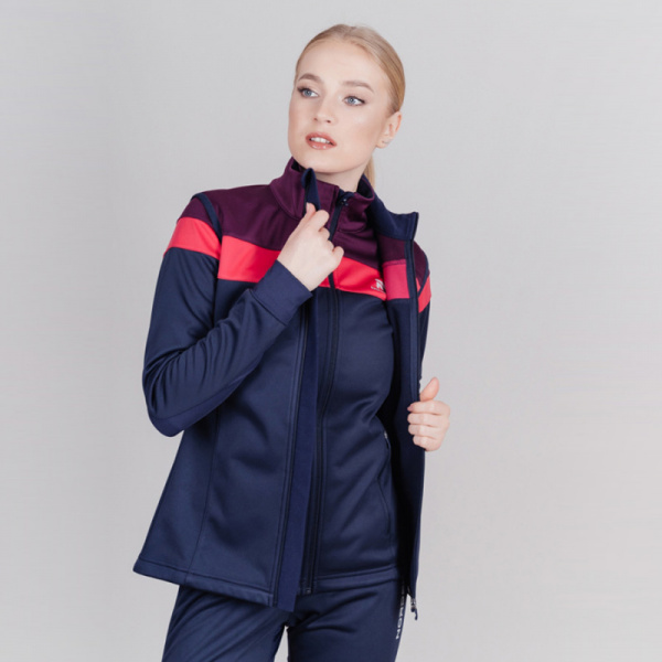 Жилет разминочный Nordski Drive Blueberry/Pink W