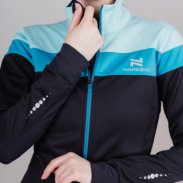 Разминочная куртка Nordski Drive Black/Mint W