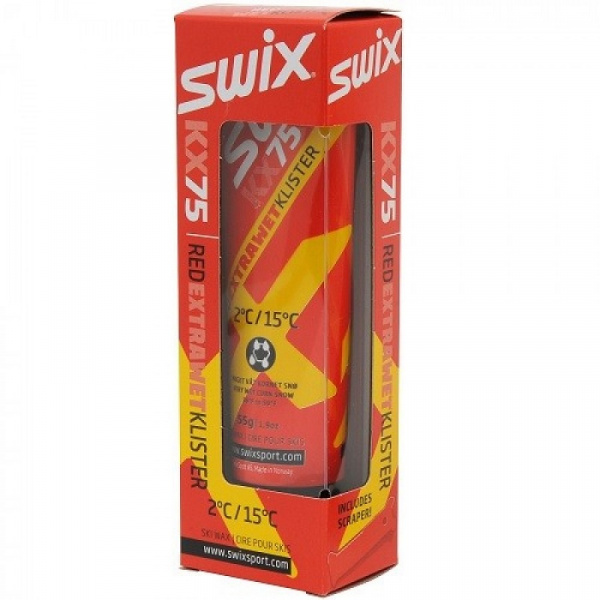 Мазь Swix Klister KX75 Red Extra Wet , 55 g
