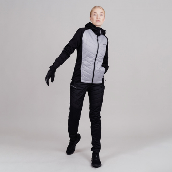 Тренировочный костюм Nordski Hybrid Hood Black/Grey W