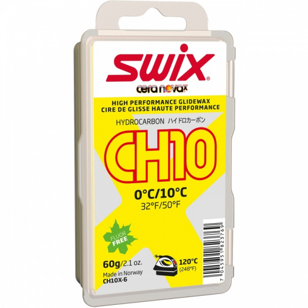 Парафин Swix CH10X Yellow 0 +10 60гр.