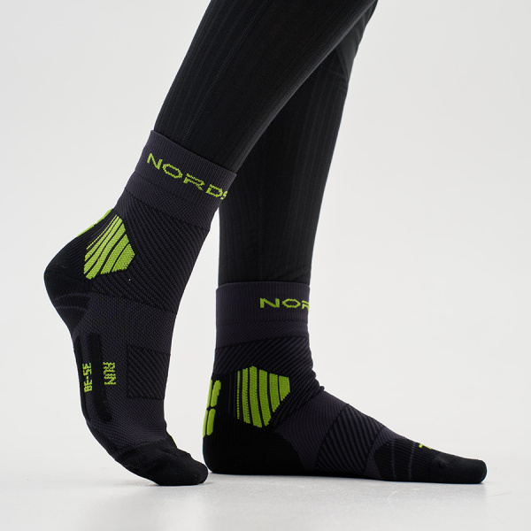 Носки Nordski Run All year Black/Lime