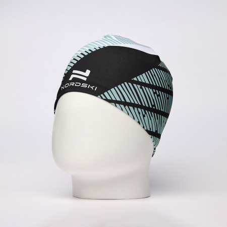 Гоночная шапка Nordski Jr. Heat Black/Ice Mint