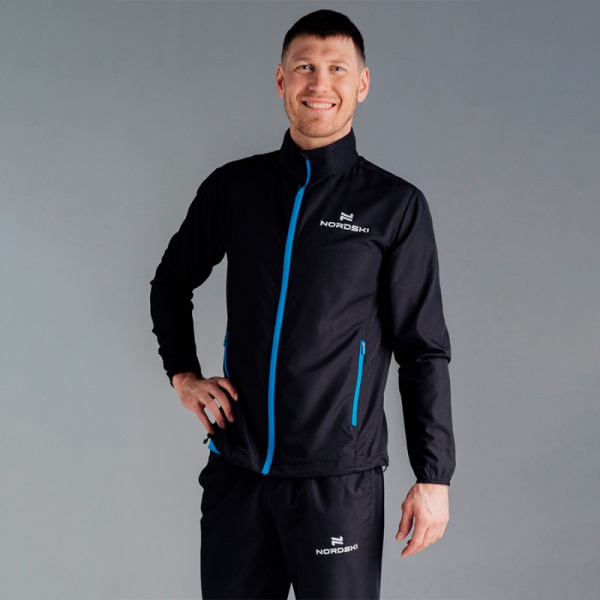 Ветровка Nordski Motion Black/Light blue