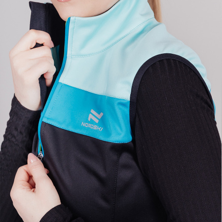 Жилет разминочный Nordski Drive Black/Mint W