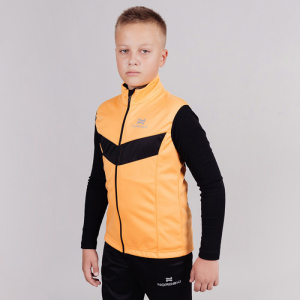 Жилет разминочный Nordski Jr.BASE Orange/Black
