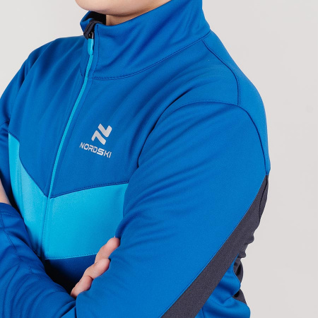 Разминочная куртка Nordski Jr.Base true blue/blue