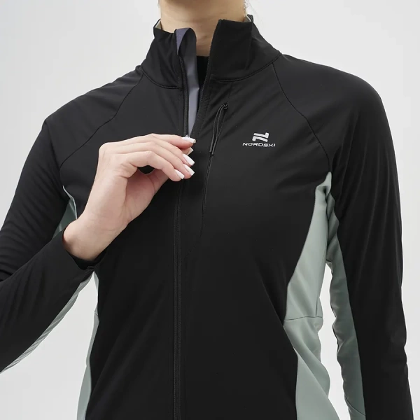 Тренировочная куртка Nordski Race Black/Ice Mint W