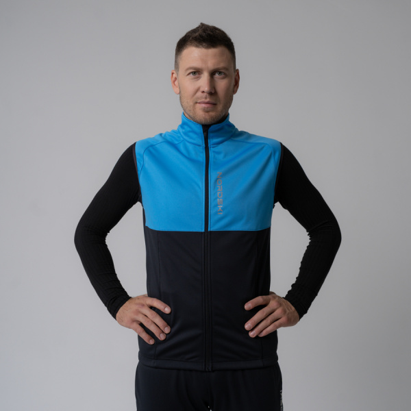 Жилет разминочный Nordski Premium Light Blue/Black