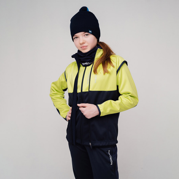 Разминочная куртка Nordski Jr.Premium Green/Blueberry