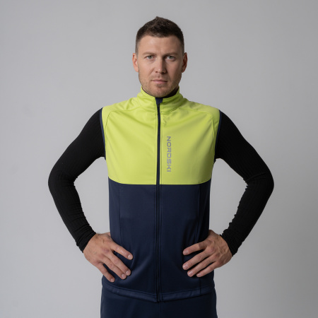 Жилет разминочный Nordski Premium Green/Blueberry