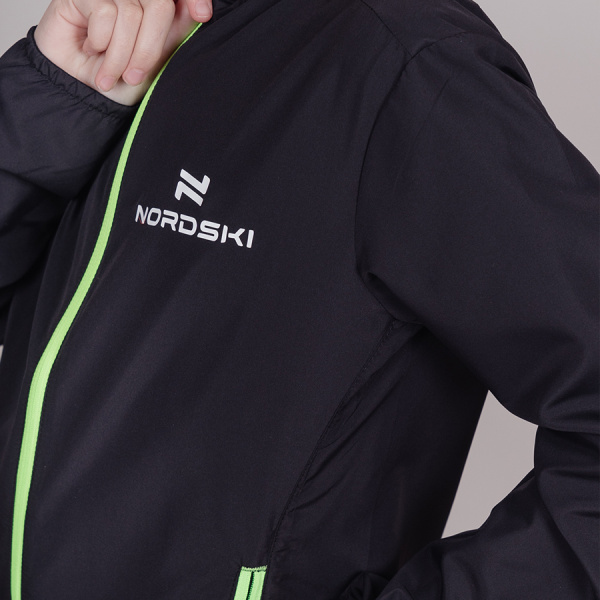 Ветровка Nordski Jr. Motion Black/Yellow Q