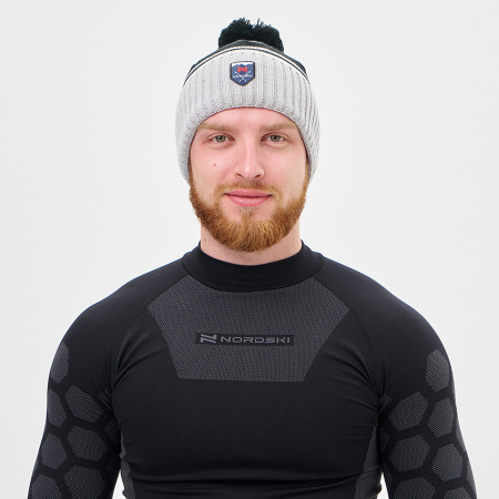 Шапка Nordski Severe Black/Grey/White