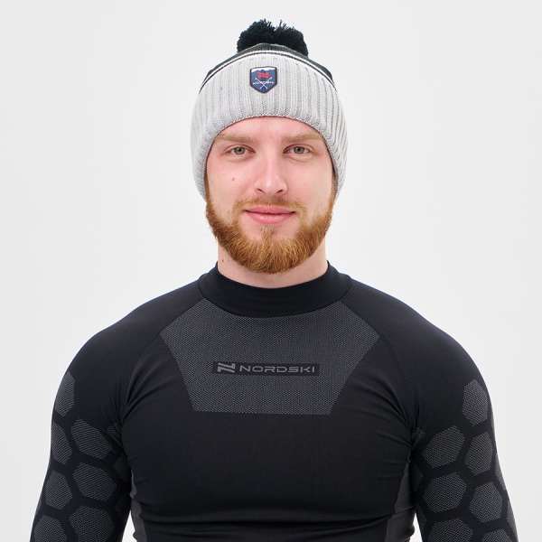 Шапка Nordski Severe Black/Grey/White