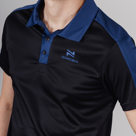 Поло Nordski Black/Blue