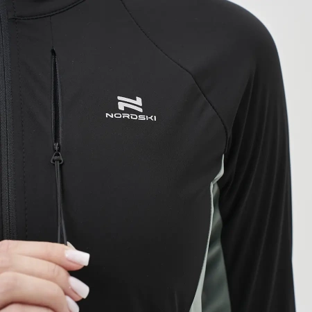 Тренировочная куртка Nordski Race Black/Ice Mint W