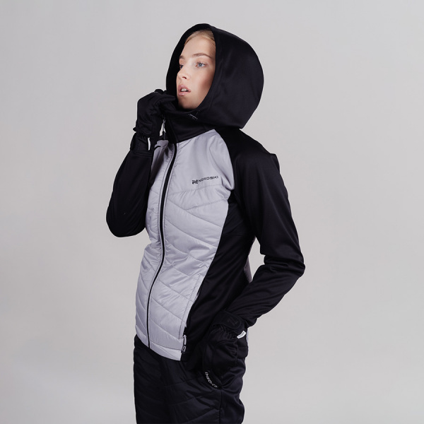 Тренировочный костюм Nordski Hybrid Hood Black/Grey W