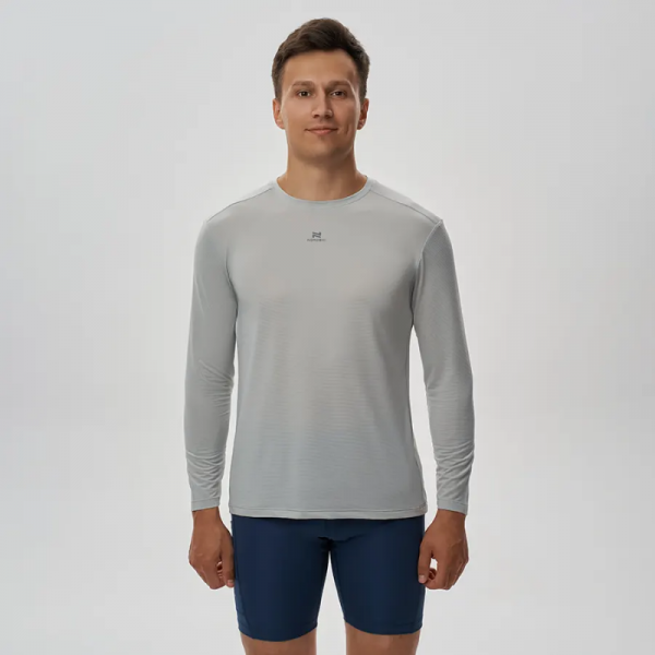 Футболка Nordski Run 2.0 Silver с длинным рукавом
