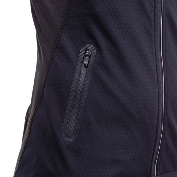 Жен.жилет FISCHER Softshell (черно-лим.) 