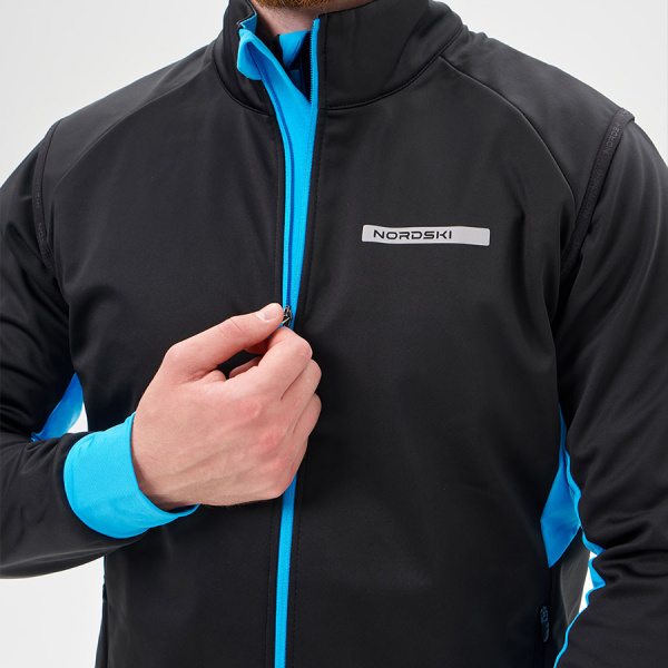Жилет тренировочный Nordski Core Black/Light Blue