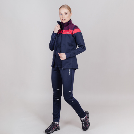 Жилет разминочный Nordski Drive Blueberry/Pink W