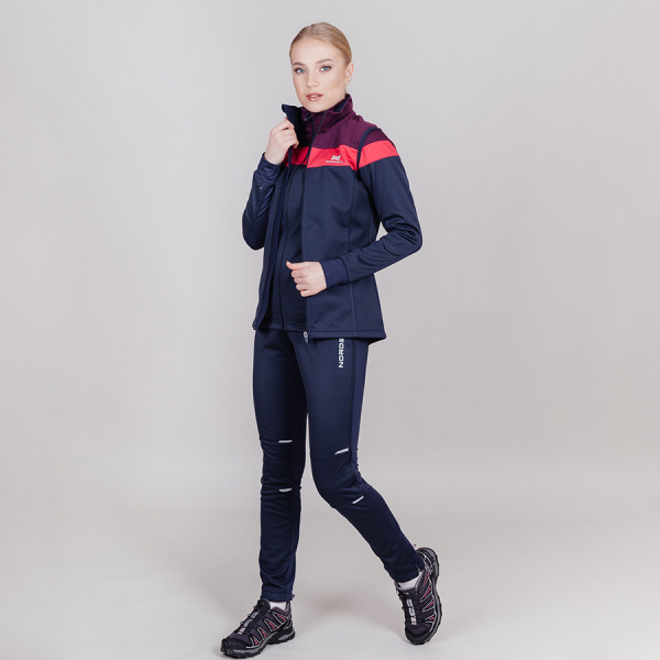Жилет разминочный Nordski Drive Blueberry/Pink W
