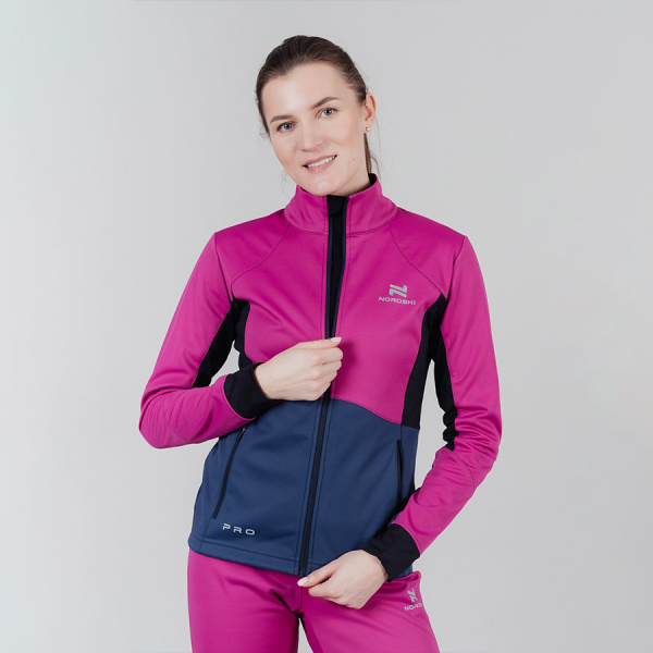 Тренировочная куртка Nordski Pro Fuchsia/ Blue W