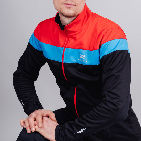 Разминочная куртка Nordski Drive black/red