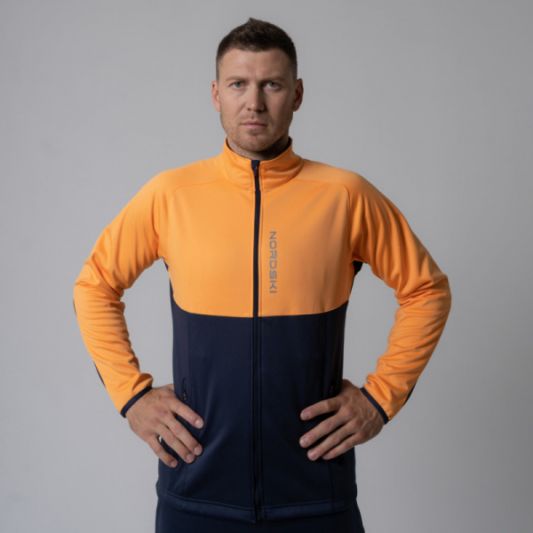 Разминочная куртка Nordski Premium Orange/Blueberry