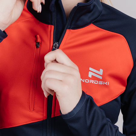 Разминочная куртка Nordski Jr.Premium Blueberry/Red