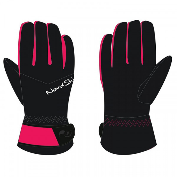 Варежки Nordski Arctic Black/Raspberry Membrane