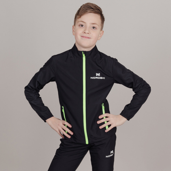 Ветровка Nordski Jr. Motion Black/Yellow Q
