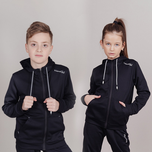 Толстовка Nordski Jr. Base Zip Hood Black 