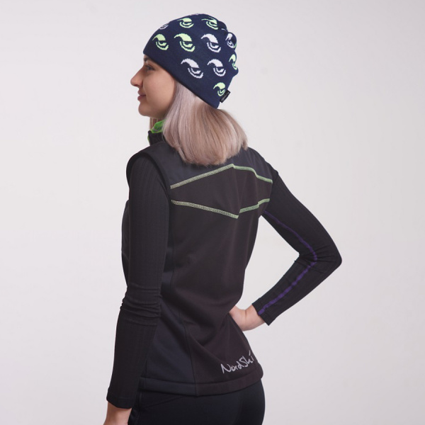 Жилет разминочный Nordski Jr.Active Black/Lime/18