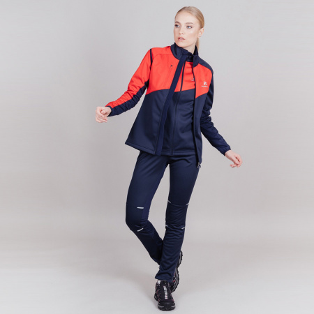 Жилет разминочный Nordski Premium Blueberry/Red W