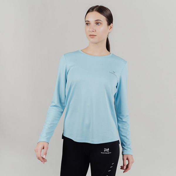 Футболка Nordski Run Blue Sky W с длинным рукавом Q
