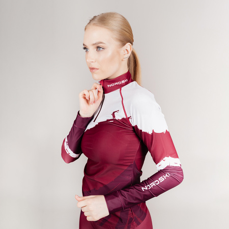 Гоночный костюм Nordski Premium Wine/White Q