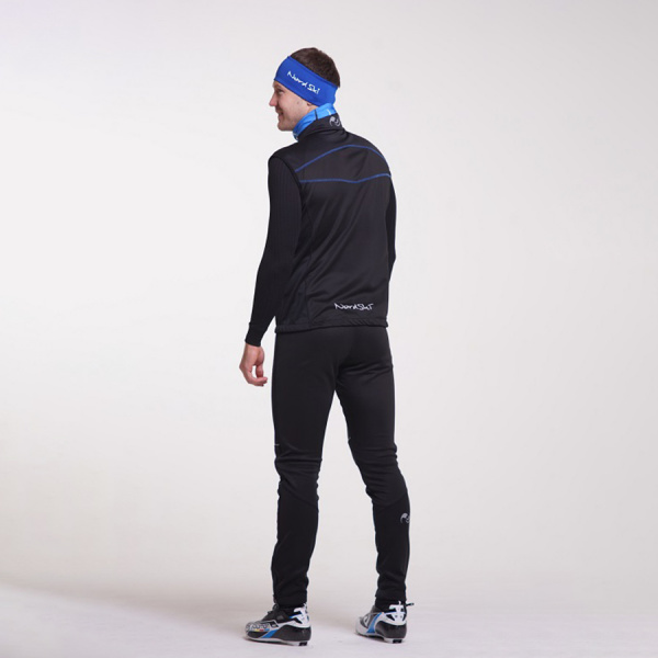 Жилет разминочный Nordski Jr.Active Black/Blue/18