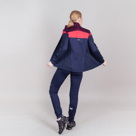 Жилет разминочный Nordski Drive Blueberry/Pink W