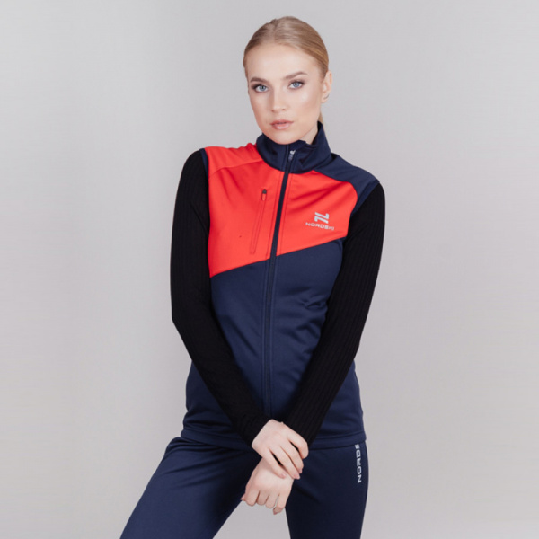 Жилет разминочный Nordski Premium Blueberry/Red W