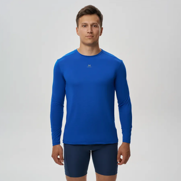 Футболка Nordski Run 2.0 Aster Blue с длинным рукавом