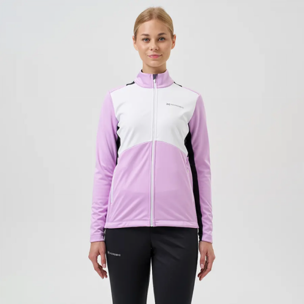 Тренировочная куртка Nordski Advance White/Orchid/Black W