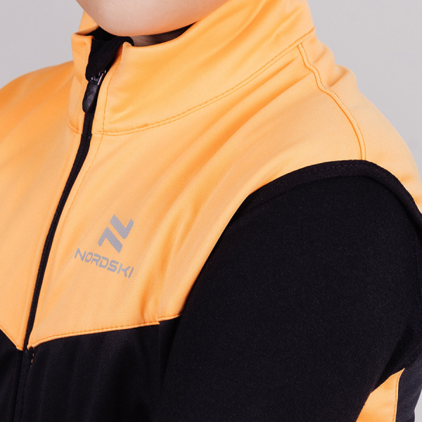 Жилет разминочный Nordski Jr.BASE Orange/Black