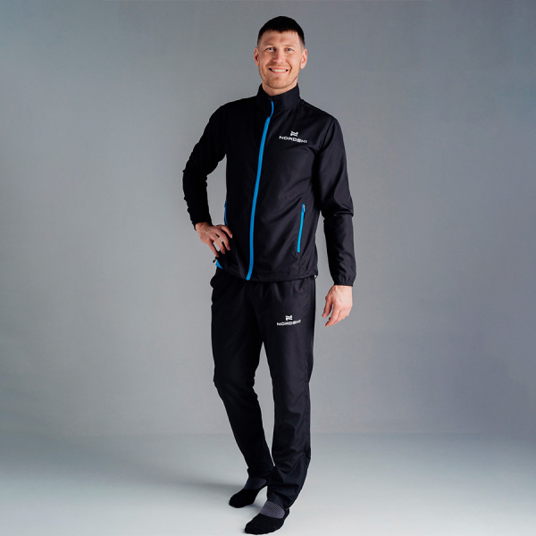 Ветровка Nordski Motion Black/Light blue
