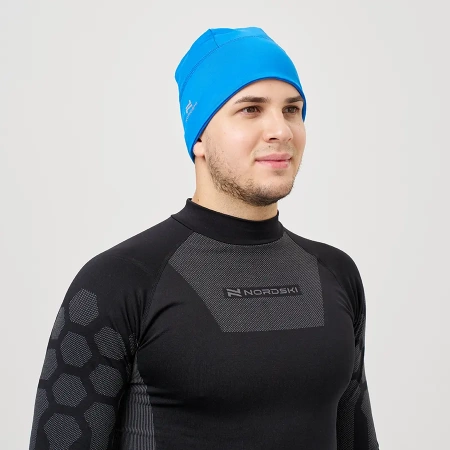 Тренировочная шапка Nordski Warm Light Blue