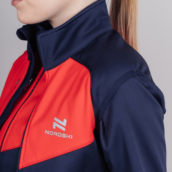 Жилет разминочный Nordski Premium Blueberry/Red W
