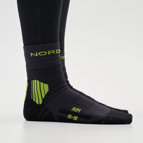 Носки Nordski Run All year Black/Lime